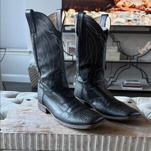 Tony Lama men’s 14 Black exotic elephant Western Boots